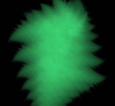 UFO yeşil fraktal arka plan bulanık. Fantezi fraktal doku. Dijital sanat. 3D render. Oluşturulan bilgisayar görüntü