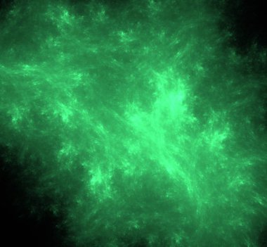 UFO yeşil fraktal arka plan bulanık. Fantezi fraktal doku. Dijital sanat. 3D render. Oluşturulan bilgisayar görüntü