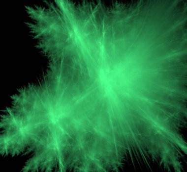 UFO yeşil çizgiler fraktal arka plan. Fantezi fraktal doku. Dijital sanat. 3D render. Oluşturulan bilgisayar görüntü