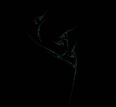 UFO yeşil fraktal desen arka plan. Fantezi fraktal doku. Dijital sanat. 3D render. Oluşturulan bilgisayar görüntü