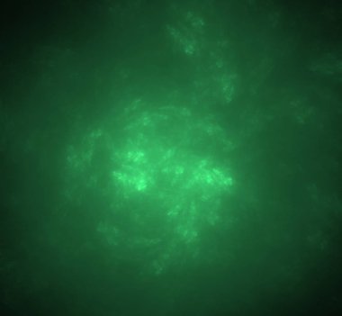 UFO yeşil fraktal arka plan bulanık. Fantezi fraktal doku. Dijital sanat. 3D render. Oluşturulan bilgisayar görüntü
