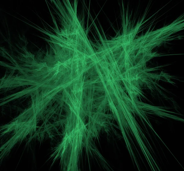 UFO yeşil çizgiler fraktal arka plan. Fantezi fraktal doku. Dijital sanat. 3D render. Oluşturulan bilgisayar görüntü