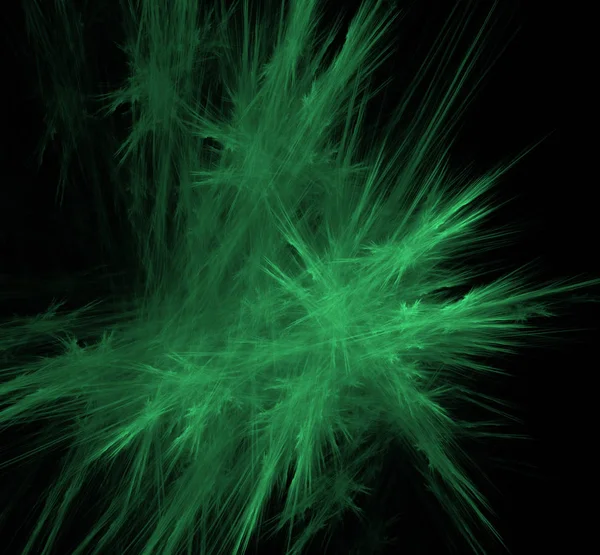 UFO yeşil çizgiler fraktal arka plan. Fantezi fraktal doku. Dijital sanat. 3D render. Oluşturulan bilgisayar görüntü