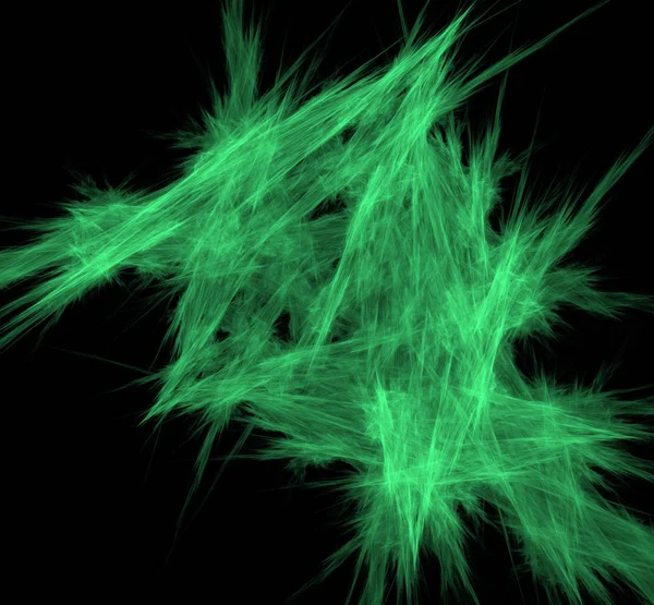 UFO yeşil çizgiler fraktal arka plan. Fantezi fraktal doku. Dijital sanat. 3D render. Oluşturulan bilgisayar görüntü