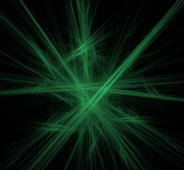 Ufo Linhas Verdes Fundo Fractal Textura Fractal Fantasia Arte Digital — Fotografia de Stock