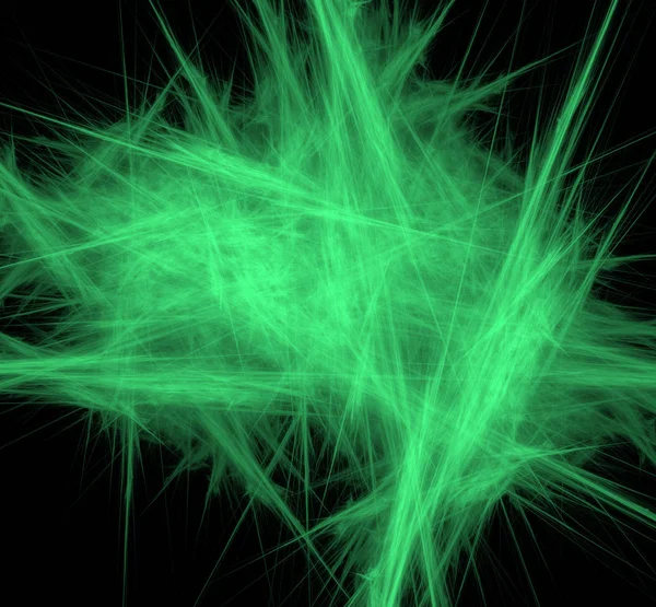 UFO yeşil çizgiler fraktal arka plan. Fantezi fraktal doku. Dijital sanat. 3D render. Oluşturulan bilgisayar görüntü