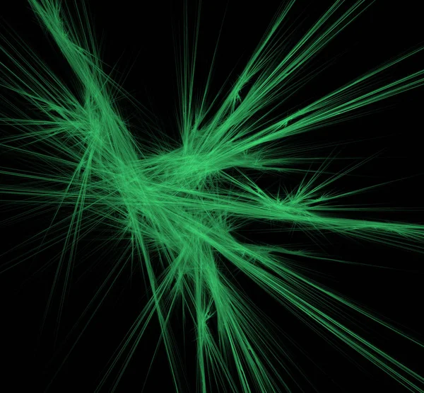 UFO yeşil çizgiler fraktal arka plan. Fantezi fraktal doku. Dijital sanat. 3D render. Oluşturulan bilgisayar görüntü