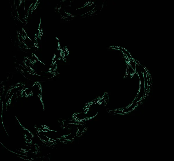 Ufo 緑フラクタル パターンの背景 ファンタジー フラクタル テクスチャです デジタル アート レンダリング コンピューター生成画像 — ストック写真
