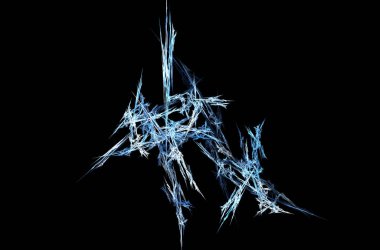 Fraktal arka plan mavi beyaz sanat. Fantezi desen doku. Dijital sanat. 3D render. Oluşturulan bilgisayar görüntü