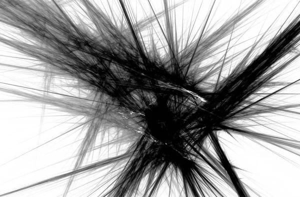 黑色和白色分形背景 幻想图案纹理 数字艺术 计算机生成的图像 — 图库照片