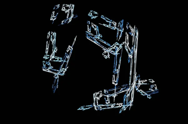 Синий Белый Фрактальный Фон Текстура Рисунка Цифровое Искусство Рендеринг Созданное — стоковое фото