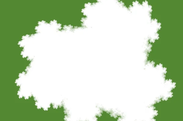 White Fractal Pattern Green Background Fantasy Fractal Texture Digital Art — Stock Photo, Image
