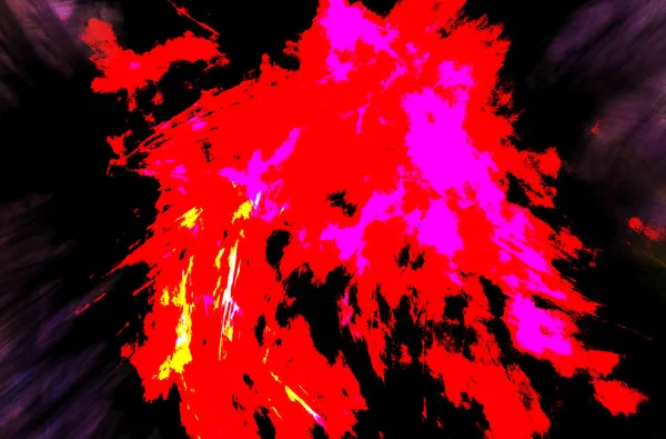 Moderne Aquarel Met Rode Zwarte Hel Patroon Witte Achtergrond Licht — Stockfoto