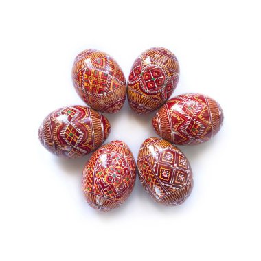 Pysanky-Ukrayna geleneksel Boyalı Paskalya yumurtaları 