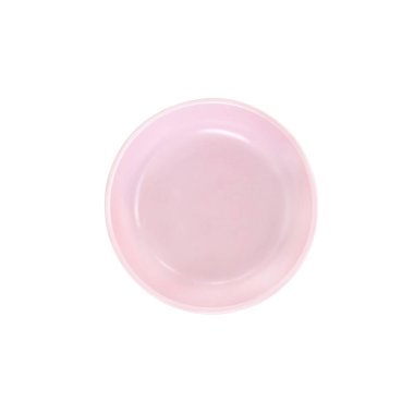 Beyaz arka plan üzerinde izole pembe plaka