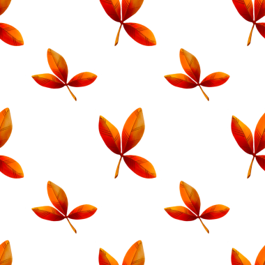 Sonbahar yapraklı suluboya desenli. Dekoratif orman tasarımı arka planı.