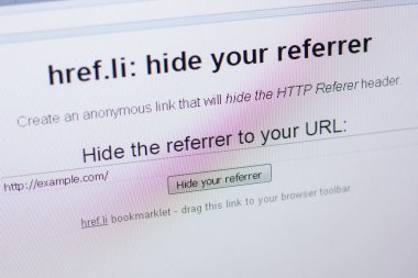 Ryazan, Rusya - 13 Mayıs 2018: Href Web sitesi Pc, url - Href.li görüntüleme