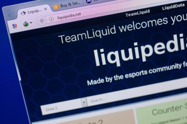 Ryazan, Rusya - 13 Mayıs 2018: Liquipedia Web sitesi Pc, url - Liquipedia.net görüntüleme