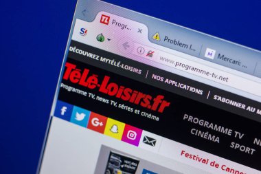 Ryazan, Rusya - 13 Mayıs 2018: Programı-tv Web Pc, url - program-tv.net görüntüleme