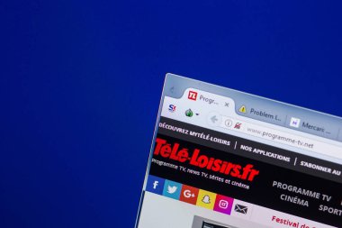 Ryazan, Rusya - 13 Mayıs 2018: Programı-tv Web Pc, url - program-tv.net görüntüleme