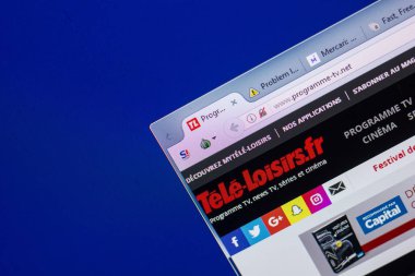 Ryazan, Rusya - 13 Mayıs 2018: Programı-tv Web Pc, url - program-tv.net görüntüleme