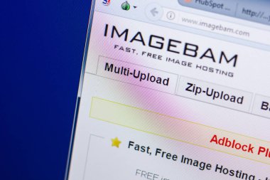 Ryazan, Rusya - 13 Mayıs 2018: İmge Web sitesi Pc, url - Imagebam.com görüntüleme