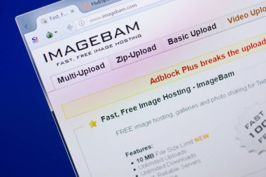 Ryazan, Rusya - 13 Mayıs 2018: İmge Web sitesi Pc, url - Imagebam.com görüntüleme