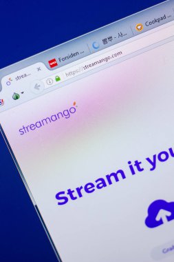 Ryazan, Rusya - 13 Mayıs 2018: Streamango Web sitesi Pc, url - Streamango.com görüntüleme