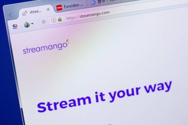 Ryazan, Rusya - 13 Mayıs 2018: Streamango Web sitesi Pc, url - Streamango.com görüntüleme