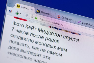 Ryazan, Rusya - 13 Mayıs 2018: Adme Web sitesi Pc, url - Adme.ru görüntüleme