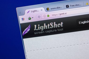 Ryazan, Rusya - 13 Mayıs 2018: Prnt Web sitesi Pc, url - Prnt.sc görüntüleme