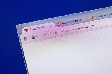 Ryazan, Rusya - 13 Mayıs 2018: Pornmd Web sitesi Pc, url - Pornmd.com görüntüleme