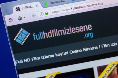 Ryazan, Rusya - 13 Mayıs 2018: Fullhdfilmizlesene Web sitesi Pc, url - Fullhdfilmizlesene.org görüntüleme