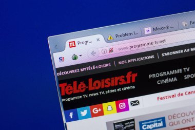 Ryazan, Rusya - 13 Mayıs 2018: Programı-tv Web Pc, url - program-tv.net görüntüleme