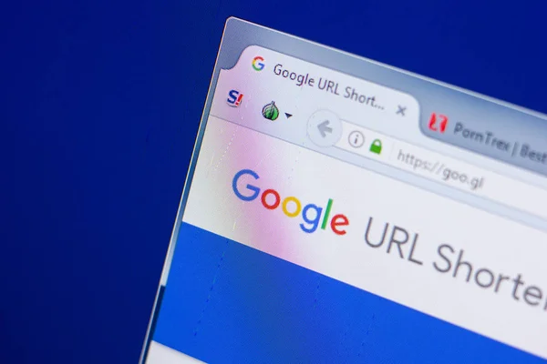 Ryazan Rusya Mayıs 2018 Googl Url Shortener Web Sitesi Url — Stok fotoğraf