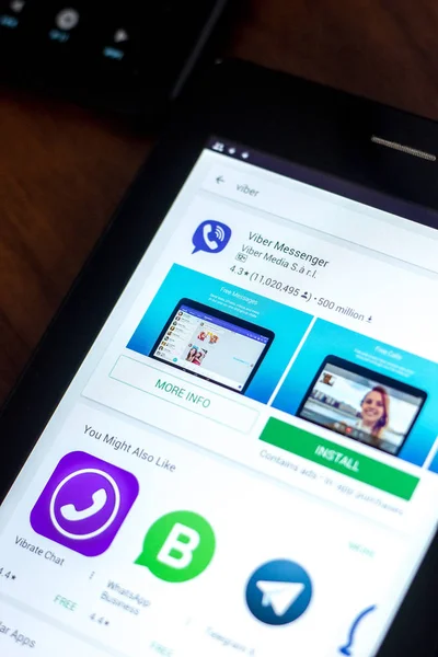 Рязань Россия Марта 2018 Viber Messenger Списке Мобильных Приложений — стоковое фото