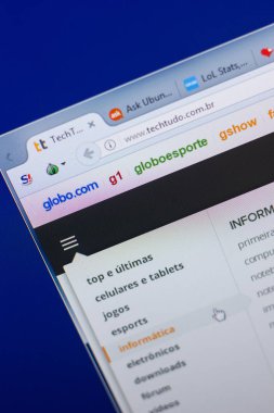 Ryazan, Rusya - 13 Mayıs 2018: Techtudo Web sitesi Pc, url - Techtudo.com.br görüntüleme