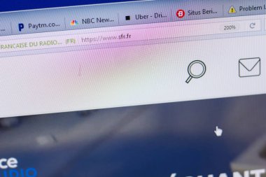 Ryazan, Rusya - 13 Mayıs 2018: Sfr Web Pc, url - Sfr.fr görüntüleme