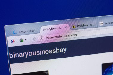 Ryazan, Rusya - 13 Mayıs 2018: Binarybusinessbay Web sitesi Pc, url - Binarybusinessbay.com görüntüleme