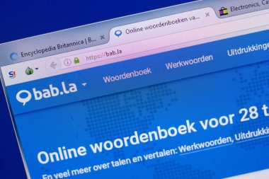 Ryazan, Rusya - 13 Mayıs 2018: Bab Web sitesi Pc, url - Bab.la görüntüleme