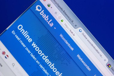 Ryazan, Rusya - 13 Mayıs 2018: Bab Web sitesi Pc, url - Bab.la görüntüleme