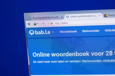 Ryazan, Rusya - 13 Mayıs 2018: Bab Web sitesi Pc, url - Bab.la görüntüleme