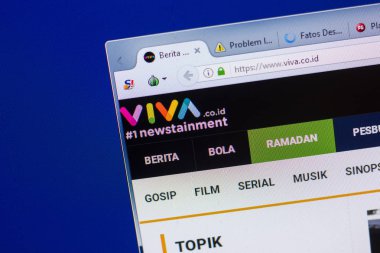 Ryazan, Rusya - 13 Mayıs 2018: Viva Web sitesi Pc, url - Viva.co.id görüntüleme