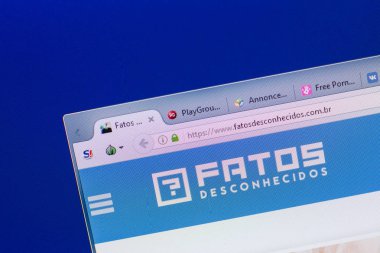 Ryazan, Rusya - 13 Mayıs 2018: Fatosdesconhecidos Web sitesi Pc, url - Fatosdesconhecidos.com.br görüntüleme