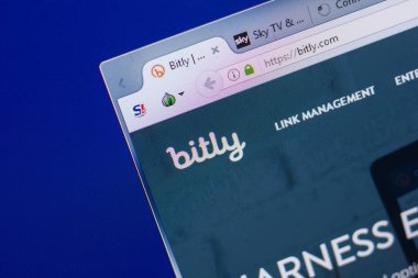 Ryazan, Rusya - 13 Mayıs 2018: Bitly Web sitesi Pc, url - Bitly.com görüntüleme