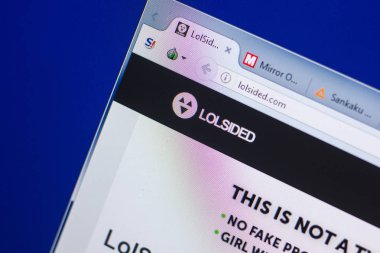 Ryazan, Rusya - 13 Mayıs 2018: Lolsided Web sitesi Pc, url - Lolsided.com görüntüleme