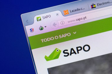 Ryazan, Rusya - 13 Mayıs 2018: Sapo Web sitesi Pc, url - tvkeyfim.com görüntüleme