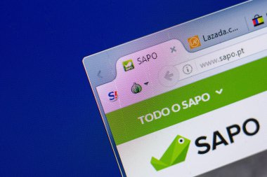 Ryazan, Rusya - 13 Mayıs 2018: Sapo Web sitesi Pc, url - tvkeyfim.com görüntüleme