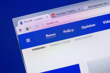 Ryazan, Rusya - 13 Mayıs 2018: Ayarlaması Web sitesi Pc, url - Thehill.com görüntüleme