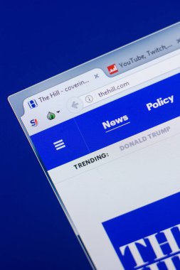 Ryazan, Rusya - 13 Mayıs 2018: Ayarlaması Web sitesi Pc, url - Thehill.com görüntüleme